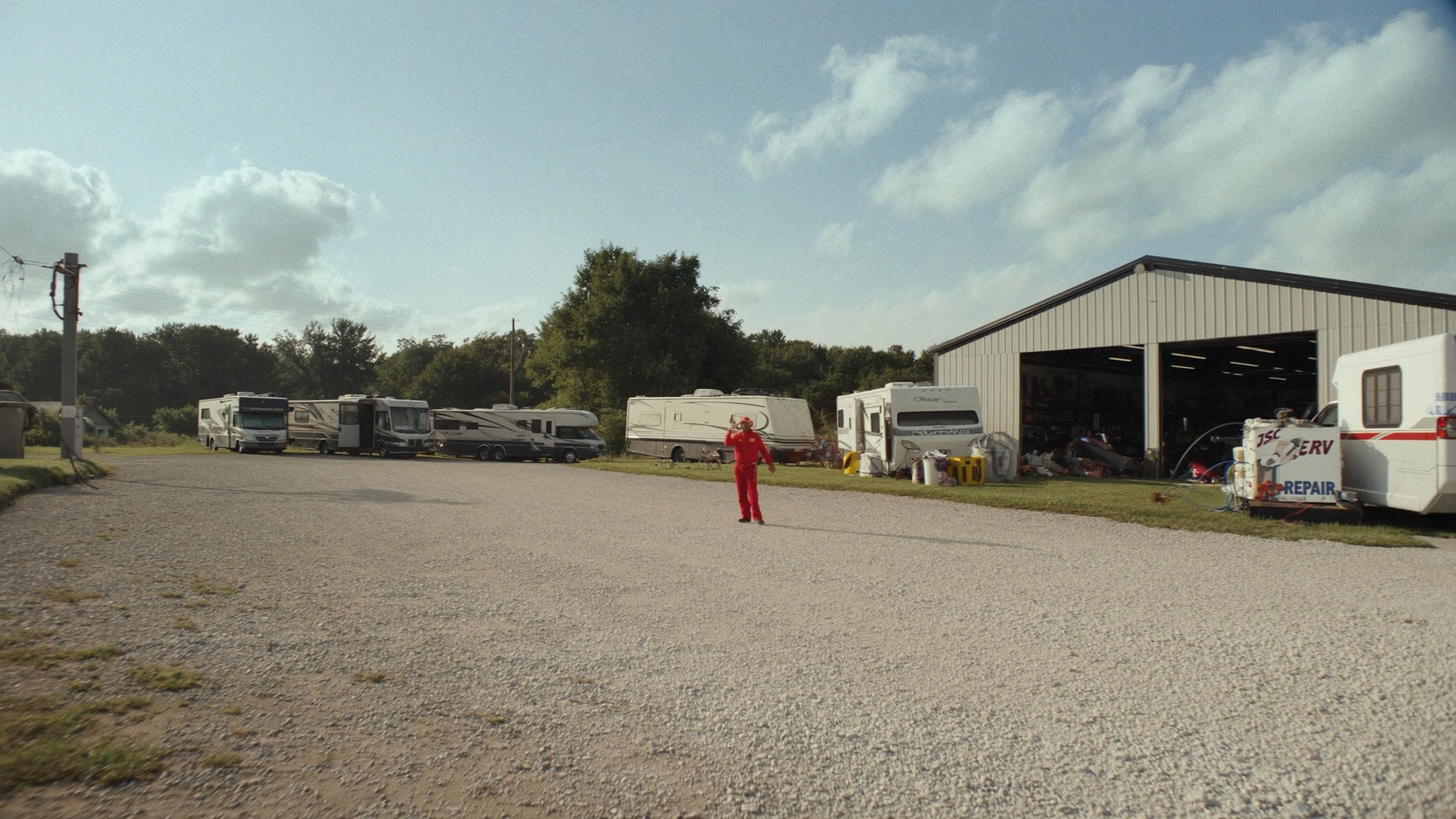 The JSC RV Service lot in Leesburg, Indiana